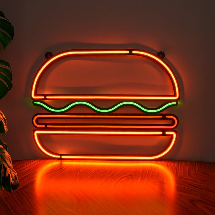 Hamburger Neon Dekor