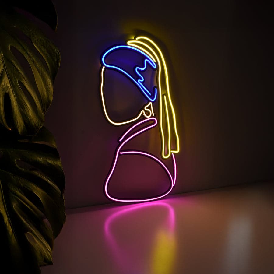 Meisje Neon Dekor