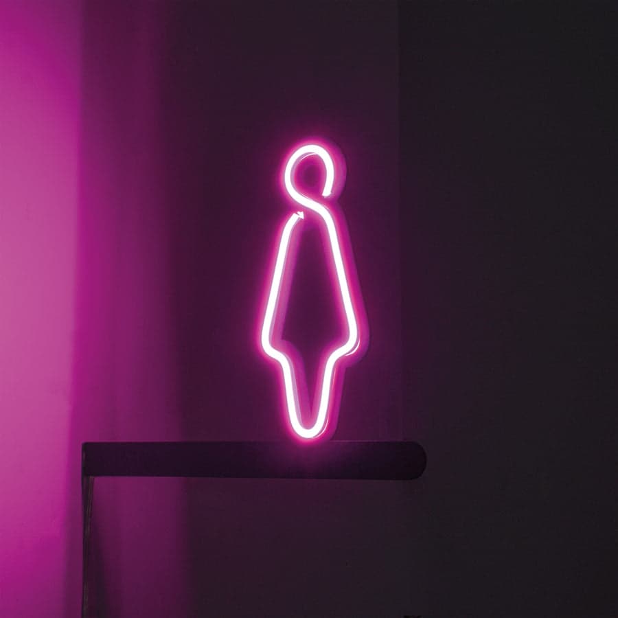 WC Kadın Neon Tabela