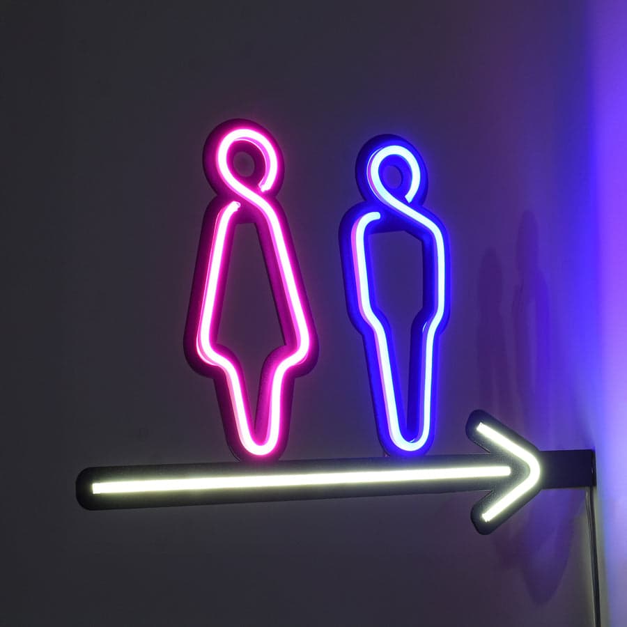 WC Yönlendirme Neon Tabela